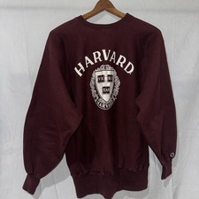 Vintage Harvard Champion Reverse Weave Sweatshirt Size XL Crimson Made In USA