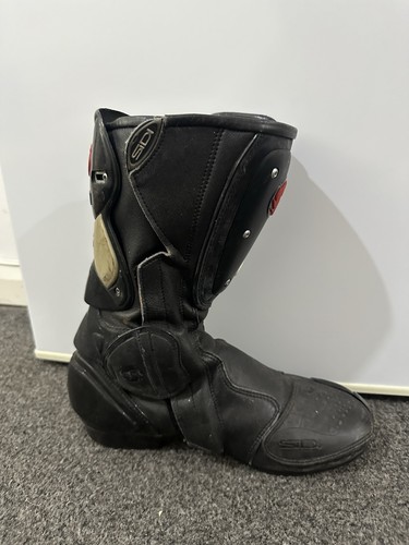 SIDI Motorcycle Boots Women’s Size 6.5 EU 40 Black Leather Tall Side Zip Fusion - 第 9/11 張圖片