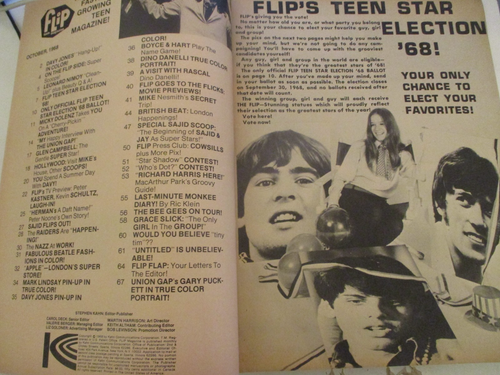 The Monkees, Union Gap, Peter Noone - Flip Magazine 1968 - Picture 2 of 9