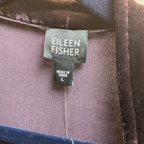 NEU MIT $ 200 ETIKETT EILEEN FISHER LARGE SAMT LILA STAUBTUCH JACKE LARGE - Bild 3 von 8
