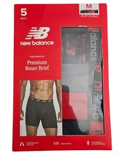 New Balance Premium Boxer Brief with Logo 5 Pack Size Medium
