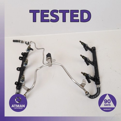 #ad 15 19 Audi 4M Q7 A6 A7 3.0L Low Pressure Engine Fuel Injector Set w Rails OEM $166.00