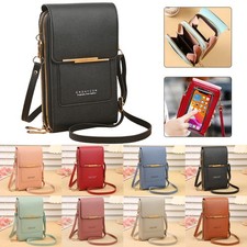Ladies Touchscreen Phone Mini Pouch Purse RFID Wallet Crossbody Shoulder Bag UK