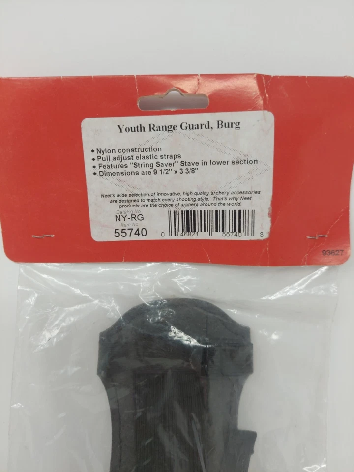 Neet Archery 9.5" Youth Range Arm Guard: Burgundy Red Nylon 55740 - Image 3 of 4