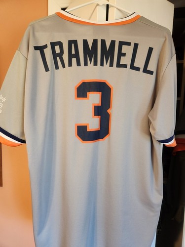 Detroit Tigers Alan Trammell # 3 Retirement Jersey Shirt Adult Size 2 XL