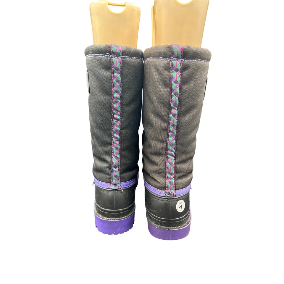 🧊 Arctic Cat ArcticWear зимние снег ботинки черный фиолетовый сделано Канада размер 7 винтажный - Изображение 4 из 4