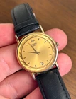 Vintage Seiko Watch Men Gold Tone 5Y39-721A Quartz Date 32mm New Battery