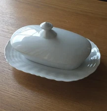 RARE LINDT STYMEIST RING WAVE 2-PIECE COVERED BUTTER DISH FREE SHIPPING