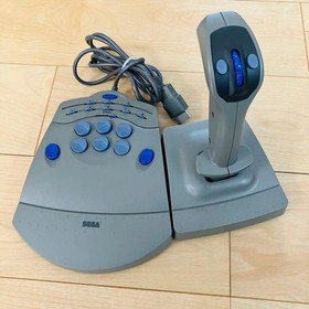 Sega Saturn Console + 2 Controllers, Racing & Mission Sticks, AV & Power Cords