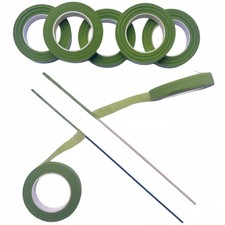 1/2 Inch x 20 Yards Floral Tape - 12 Rolls Green Self-Sealing Adhesive Wrap f...