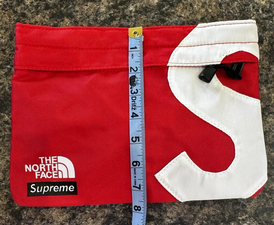 The North Face Supreme x S Logo Shoulder Bag Red White - Image 4 of 4