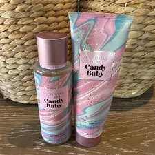 VICTORIA'S SECRET CANDY BABY fragrance misted, 8.4 & Lotion 8oz Rare excellent