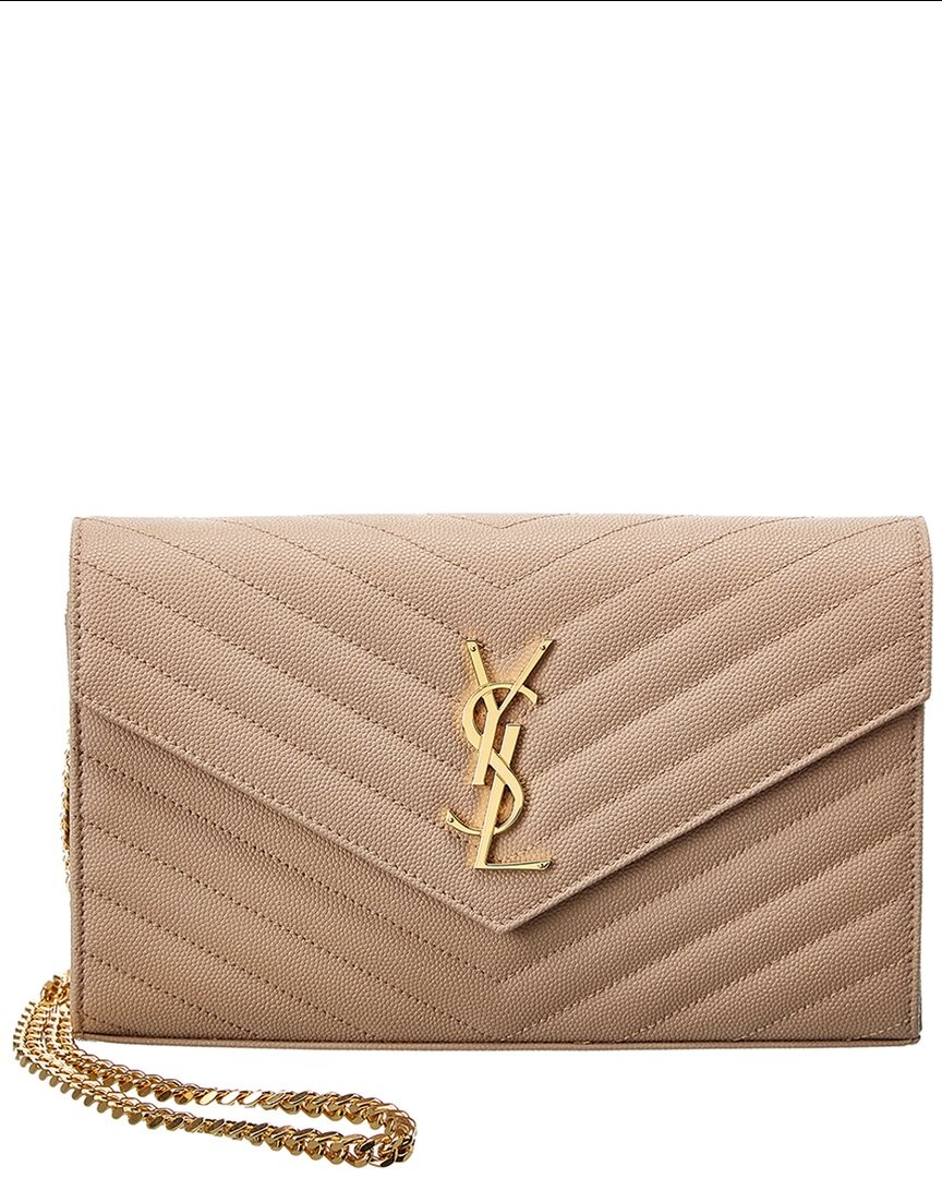 Saint Laurent Monogram Medium Matelasse Leather Wallet On Chain Womens Os 259690₽