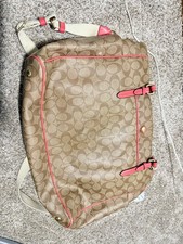 Coach Peyton Diaper Bag Pink/Brown