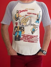 Vintage 1983 ARMS Tour T-Shirt Clapton Page Beck Stones Zeppelin Rock Concert