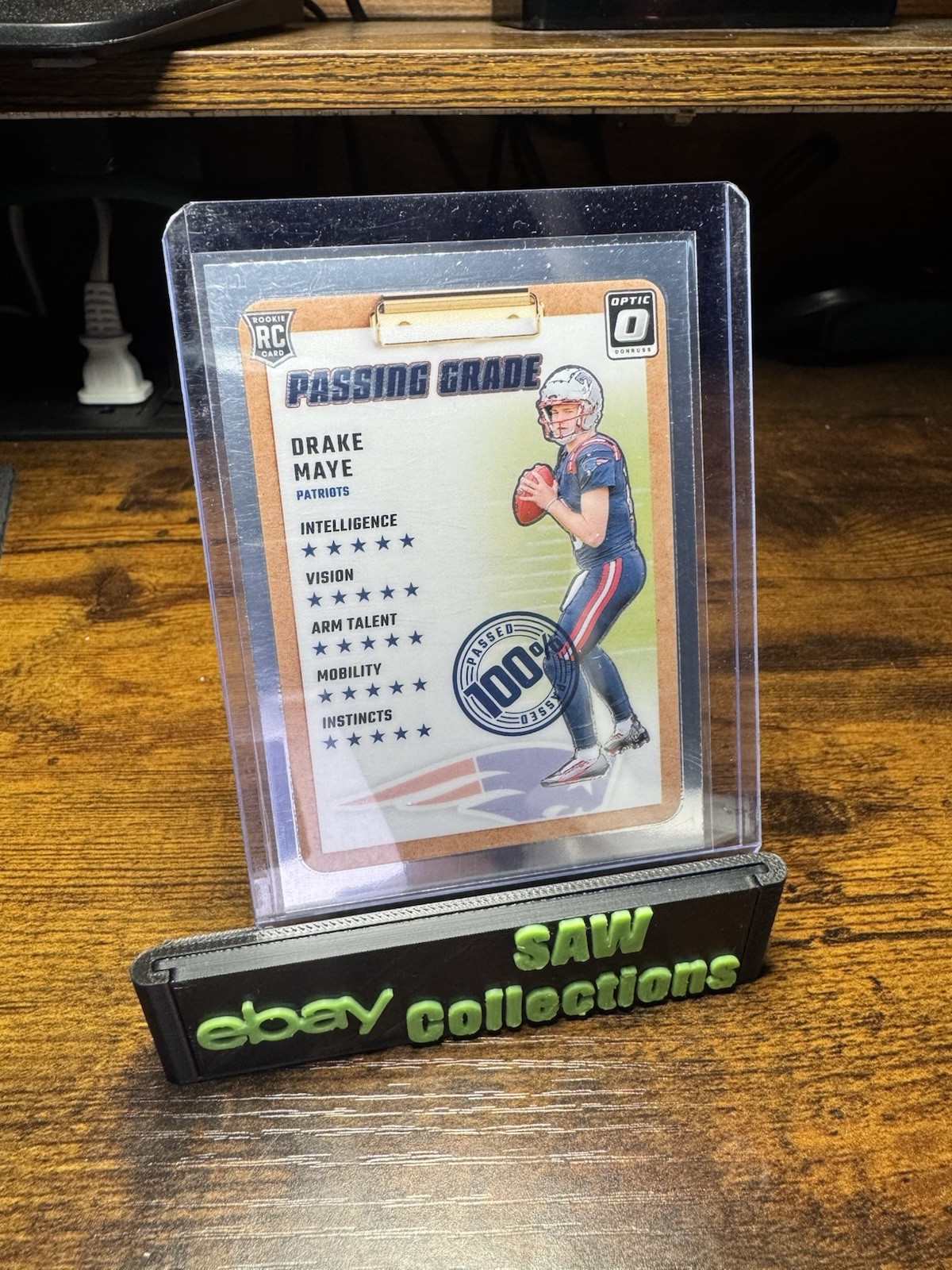 Drake Maye 2024 Panini Donruss Optic #4 Rookie Passing Grade