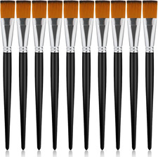 10 Pcs Flat Paint Brushes 1 Inch Acrylic Brush Artist 1 inch, 10pcs