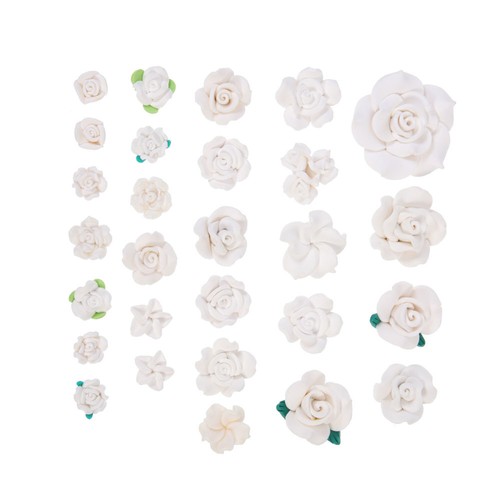 2 Pack Soft Ceramic Flowers Ornaments Phone Accessories Charm Charms for Case - 第 3/12 張圖片
