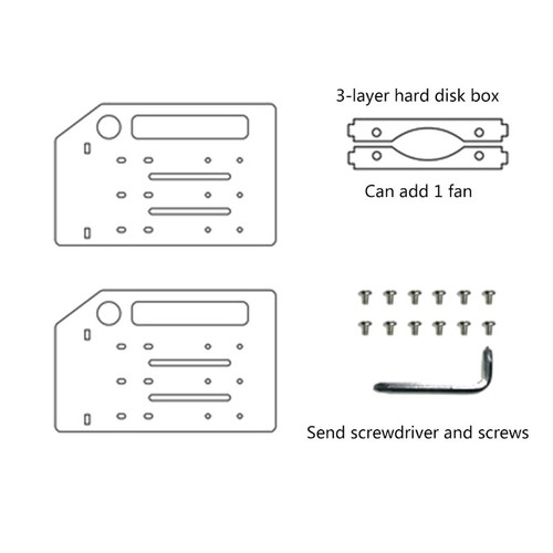 Multi-Layer SSD Rack for 3.5" Hard Drive Organizer External Deskeop HDD Bracket - Afbeelding 10 van 11
