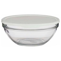 Pasabahce Chef SchüSsel Aus Glas Rund Mit WeißEm Deckel 17Cm