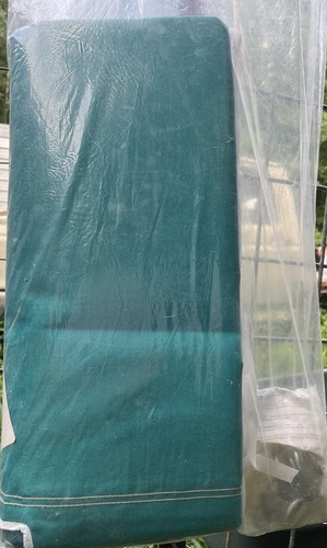 Vtg MCM Fabric Hammock Bed Green Pillow Fringe 32”x76” Algoma Net 60's Retro NOS - Picture 2 of 5