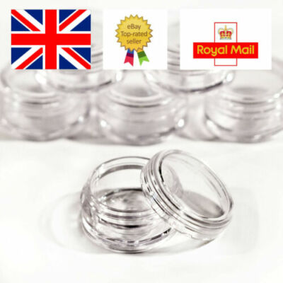 10ml 10g Kunststoff Probe Topf Glas Glitzer Make Up Kosmetik Nail Art Gel Reise jfc
