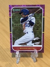 * MOOKIE BETTS * 2021 DONRUSS 1987 THROWBACK PINK FIREWORKS HIGHLIGHTS HOLO