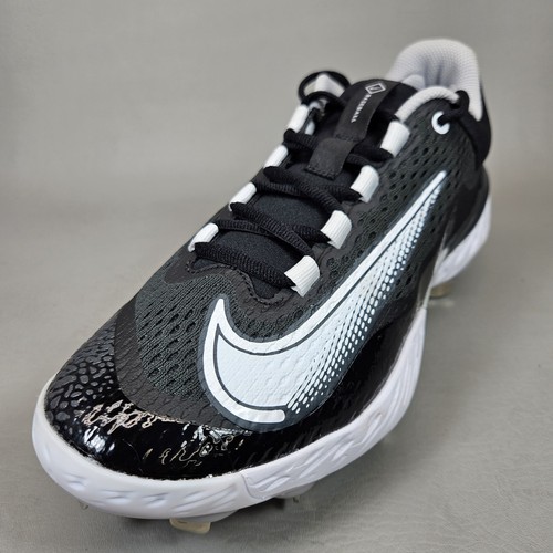 Nike Alpha Huarache Elite 4 Baseball Cleats Metal Mens Size 9 Black DJ6521-011 - Picture 5 of 15