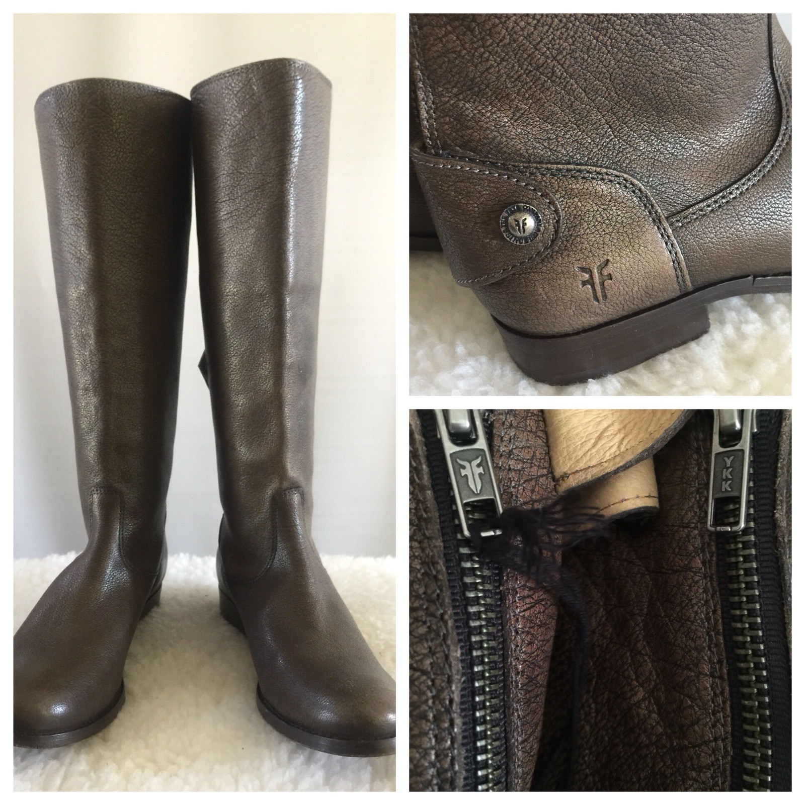 Nuevo Sin Caja 388 Frye botón Melissa Alto Cremallera volver botas talla 6.5 Marrón Cuero 76430 ca4d4e Nuevo Sin Caja 388 Frye botón Melissa Alto Cremallera volver botas talla 6.5 Marrón Cuero 76430 ca4d4e