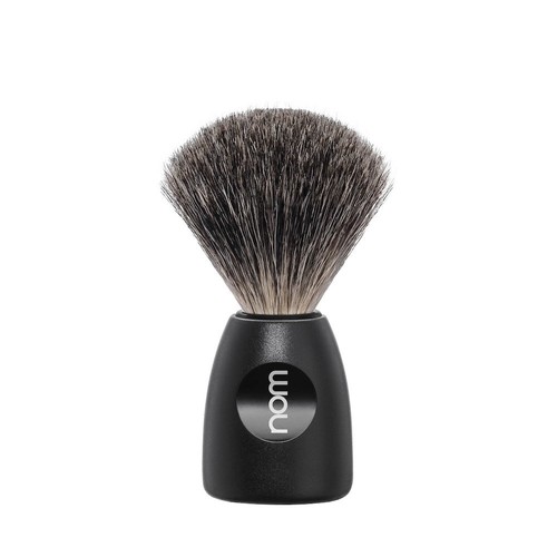 SHAVING BRUSH NOM LASSE - PURE BADGER - HANDLE PLASTIC BLACK