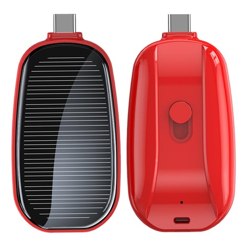 Mini Solar Power Bank Portable Keychain Powerbank For Cell Phone 1200mAh - Picture 8 of 14