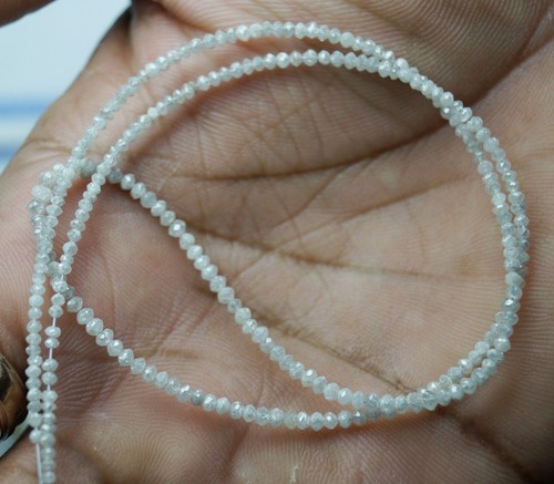 10,02 ct 8" diamante bianco sfuso naturale opaco perline filo di perline sfac... - Foto 3 di 3
