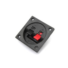 2025 Hot 2 Wire Way Square Speaker Box Push Spring Terminal Clip Connectors JP