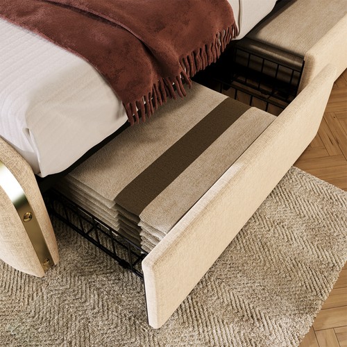 Polsterbett Doppelbett 180x200 cm mit USB/Typ-C Ladefunktion und 4 Schubladen - Bild 8 von 11