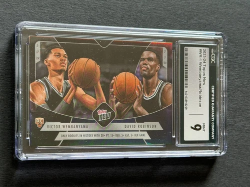 2023 Topps Now ROOKIE Victor Wembanyama SPURS David Robinson RC CARD  Mint CGC 9