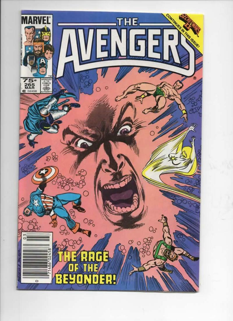 AVENGERS #265, VF+, Sub-Mariner, Captain, 1963 1986, more Marvel
