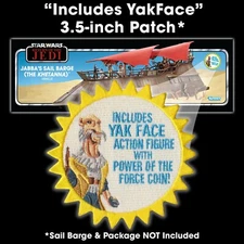 Kenner HasLab STAR WARS "Includes Yak Face" Jabba's Sail Barge TVC 3.5" patch