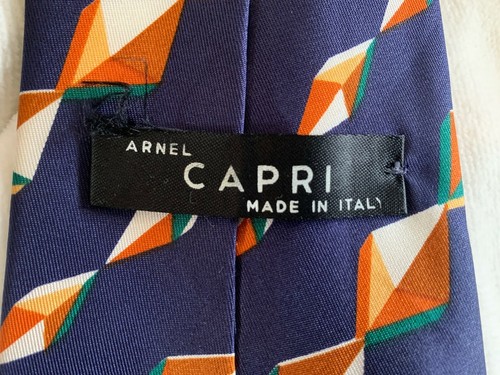 Very cool vintage Arnel Capri mens silk tie with geometric abstract patterns - Picture 2 of 10