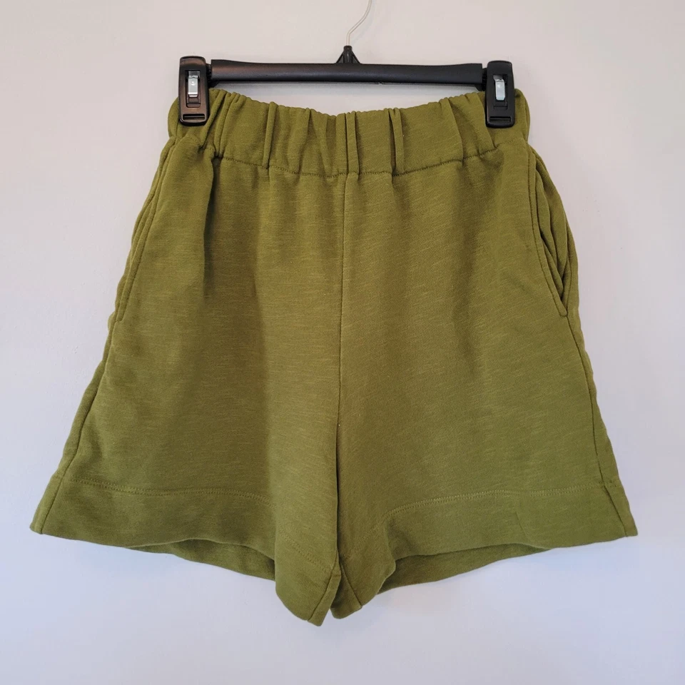 Распродано NYC зеленый джерси вязаный органический хлопок шорты все короткие XS - Изображение 2 из 4
