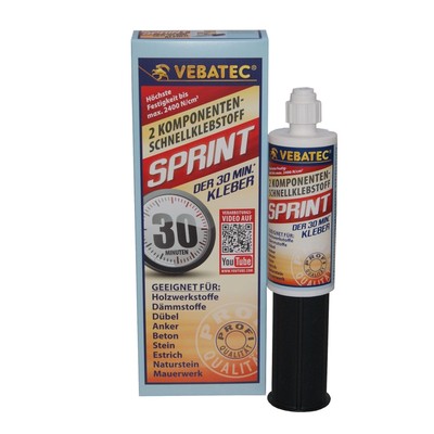 Vebatec SPRINT Schnellklebstoff 2Komponenten Montagekleber 140ml 