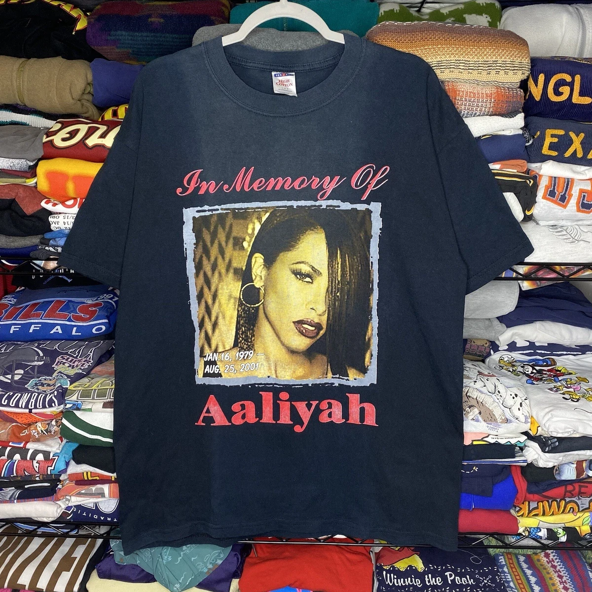 Vintage 2001 Aaliyah Memorial Rap Tee Mens Size Large | eBay
