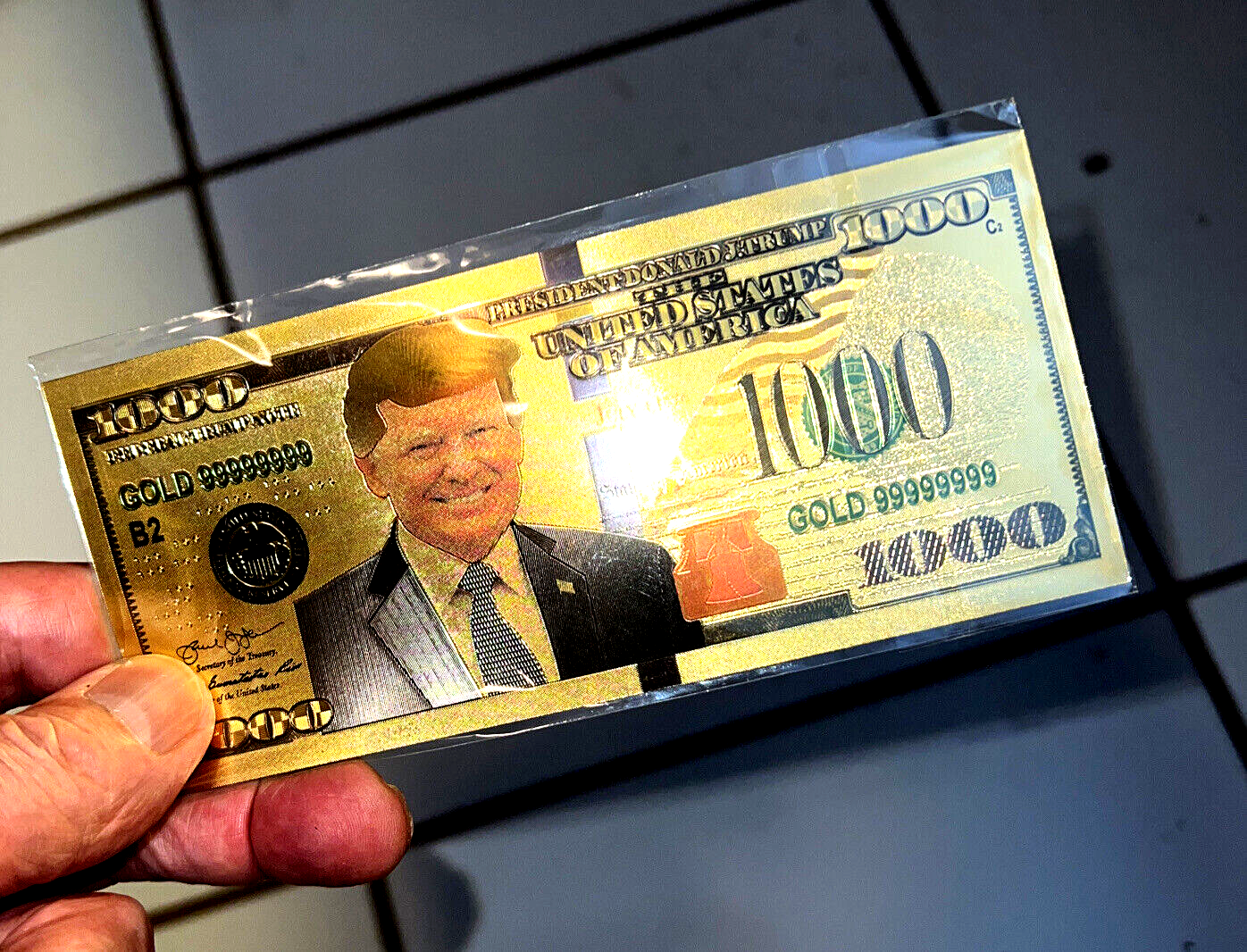  LONG7INES 1000 Dollar Donald Trump Bill Banknote, One