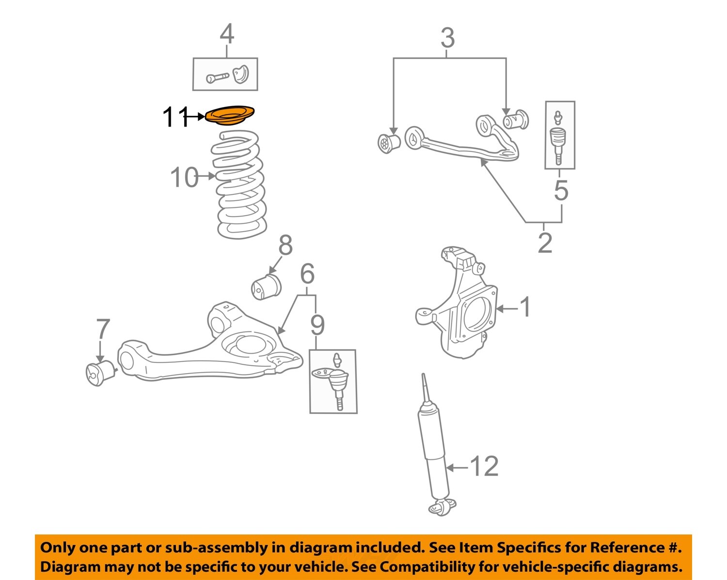 1999-2006 SILVERADO SIERRA C1500 2WD FRONT COIL SPRING RUBBER INSULATOR 15756770