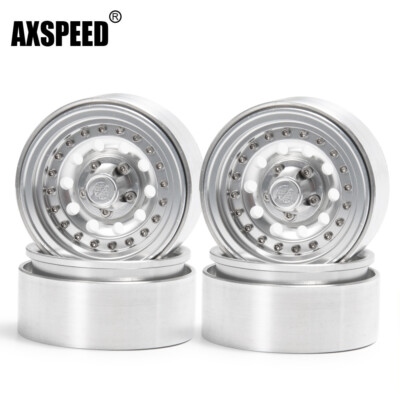 4x 1,9'' CNC Beadlock Wheels Rims Felgen für 1/10 RC Crawler D90 TRX4 SCX10 90046
