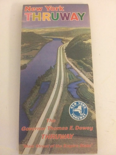 Vtg 1969 New York State Thruway Map 9th Edition Gov. Nelson A Rockefeller