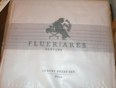 FLEUR ARES GRAY FULL LUXURY SHEET SET  NEW