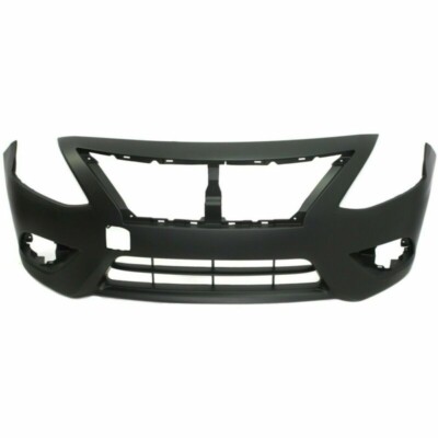 Fits 15-18 Nissan Versa Front Bumper Cover Primed W/O Chrome Insert NI1000299