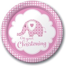 Tauf-Napkins 'Faith Pink' – 18 Stück Mit Kreuz-Muster Für Festliche Tische