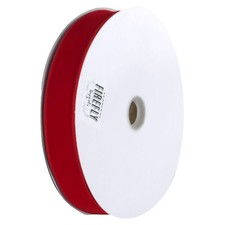 Christmas Velvet Ribbon Wired Edge, Solid Red, 1-1/2-Inch, 50-Yard