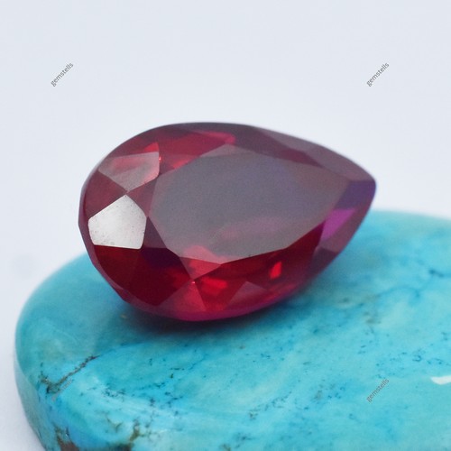 Natural Red Ruby Pear Cut 21.40 Carat Ring Size A++ CERTIFIED Loose Gemstone - Picture 2 of 6